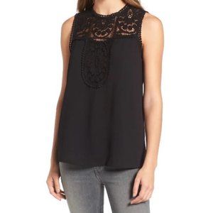 Lace and Crepe Top Halogen